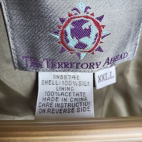 The Territory Ahead XXLL Mens Brown 100% Silk Knit Blazer Sport Coat Jacket - Picture 3 of 10